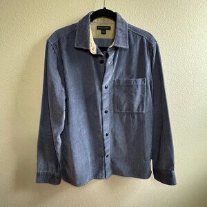 Banana Republic Men’s Blue Corduroy Shacket M Unisex Oversized Organic Cotton